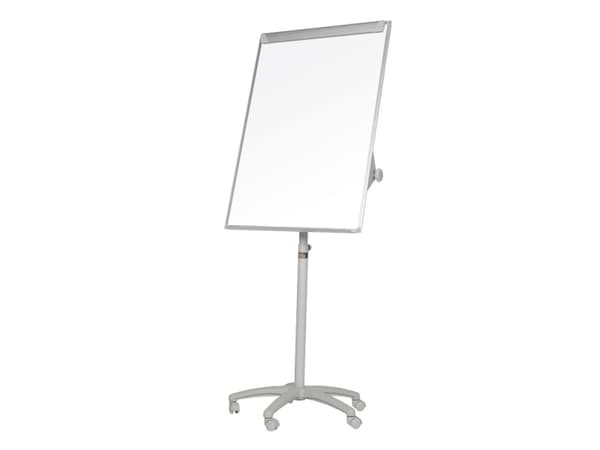 Bi-Office Classic - Staffeli - 700 x 1000 mm - lakkert stål - magnetisk - mobil - hvit - grå ramme