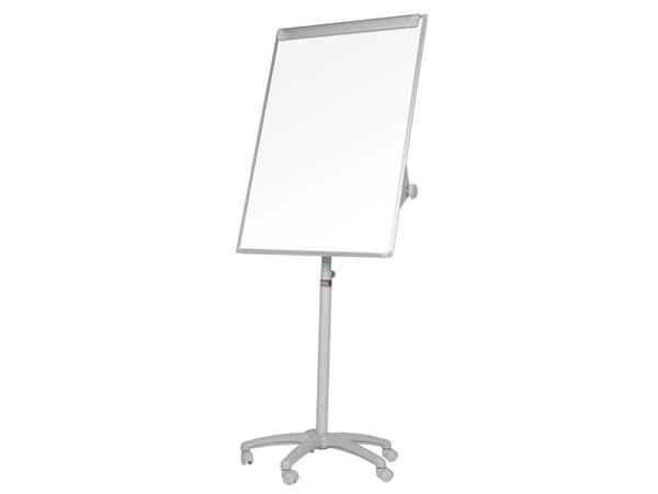 Bi-Office Classic - Staffeli - 700 x 1000 mm - lakkert stål - magnetisk - mobil - hvit - grå ramme