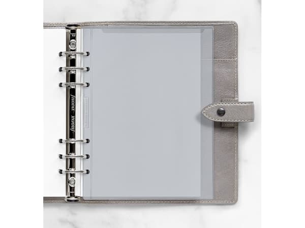Filofax A5 muovitasku, jossa on yläaukko