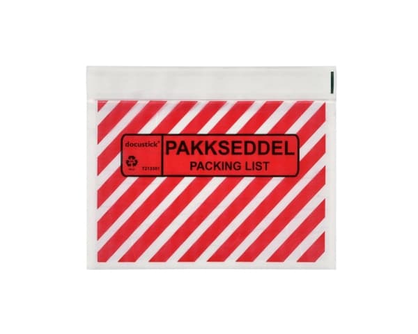 Følgeseddellomme C6 Med Tryk 1000st