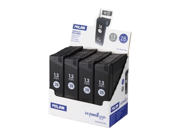 MILAN Blystifter 1,3mm Tube 24stk Display