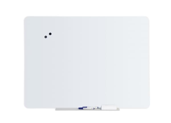 Glastavle 90x120cm Magnetisk Hvid