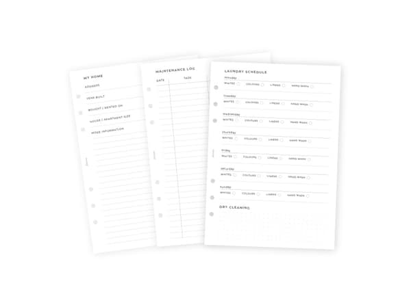 Filofax Husholdningsplanlægger Refill A5