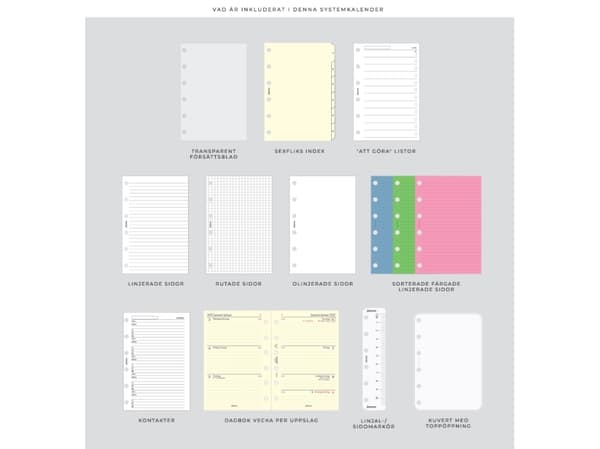 Filofax Systemkalendere Domino Soft Pocket Seagrass