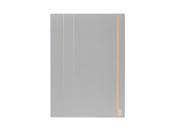 KOZO A4 Elastikmappe Papp Grå - (6 stk.)