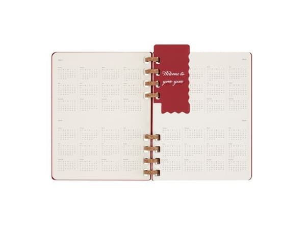 Spiral Planner Udateret XL Kirsebær Rød