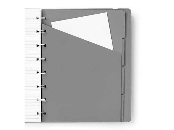 Filofax anteckningsbok A5 linjerad grafit