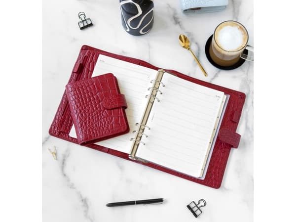 Filfax järjestelmän kalenteri Classic Croc Pocket Cherry
