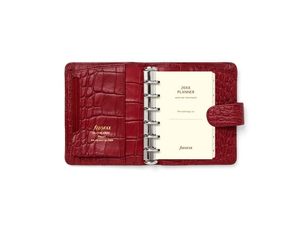 Filfax järjestelmän kalenteri Classic Croc Pocket Cherry