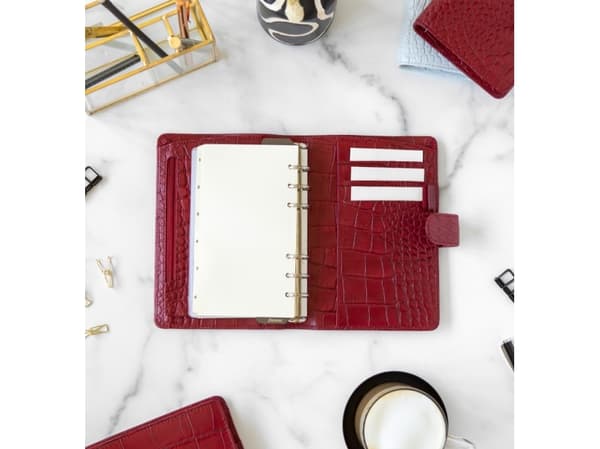Filofax Systemkalender Classic Croc Personal Cherry
