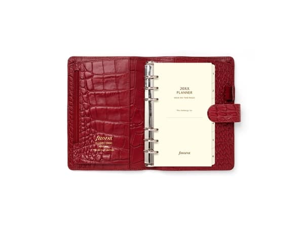 Filofax Systemkalender Classic Croc Personal Cherry
