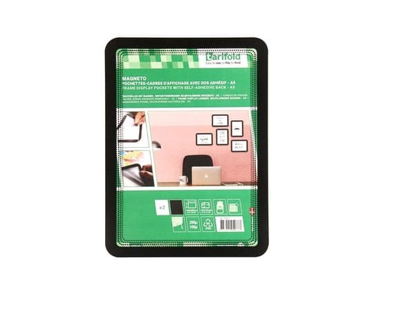 Magneto Frame Självhäftande Avtagbar A5x2, Svart