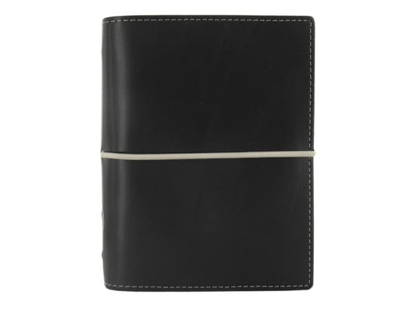 Filofax Domino Pocket, Kunstig lær, Semsket skinn, Sort, 4 lommer, 117 mm, 34 mm, 145 mm