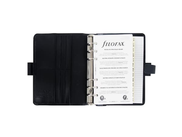Filofax Metropol Personal, Sort, 135 mm, 187 mm