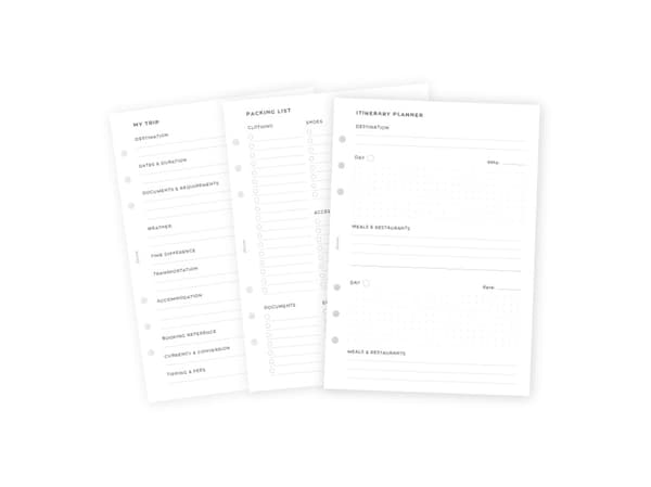 Filofax reseplanerare refill A5