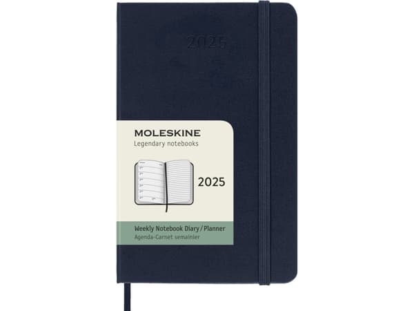 Classic Hard 12M Week Note Pocket Sapphire Blue 2025