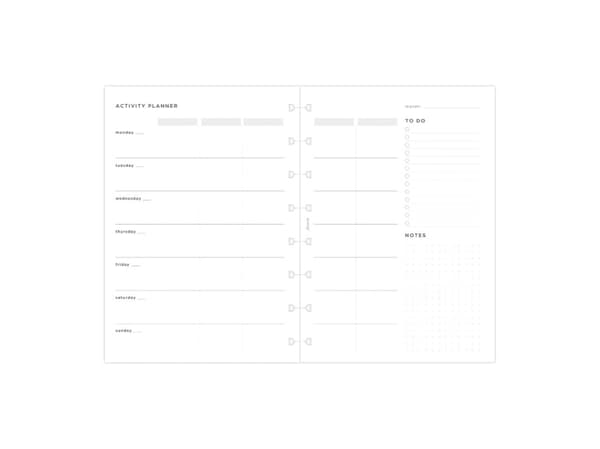 Filofax Activity Planner Refill Anteckningsbok A5