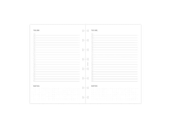Filofax To-Do -muistikirjan täydennysosa A5