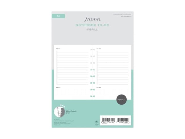 Filofax To-Do -muistikirjan täydennysosa A5