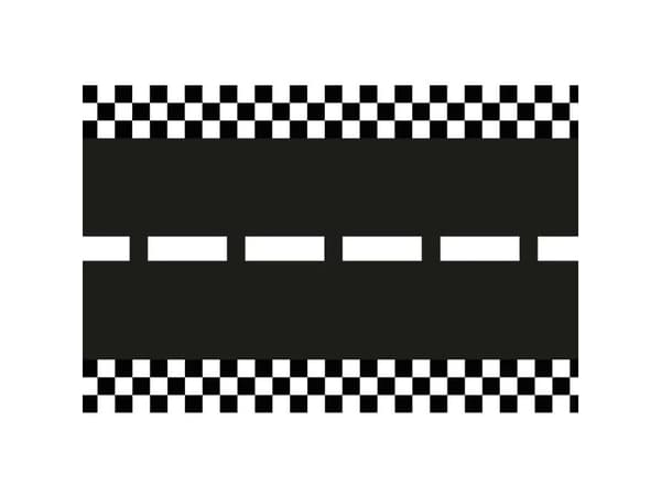 PartyDeco BF4, Rectangular, Black, White, Non woven fabric (TNT), 400 mm, 5000 mm, 1 pc(s)