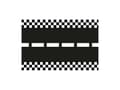 Pikkukuva 4 / 4: PartyDeco BF4, Rectangular, Black, White, Non woven fabric (TNT), 400 mm, 5000 mm, 1 pc(s)