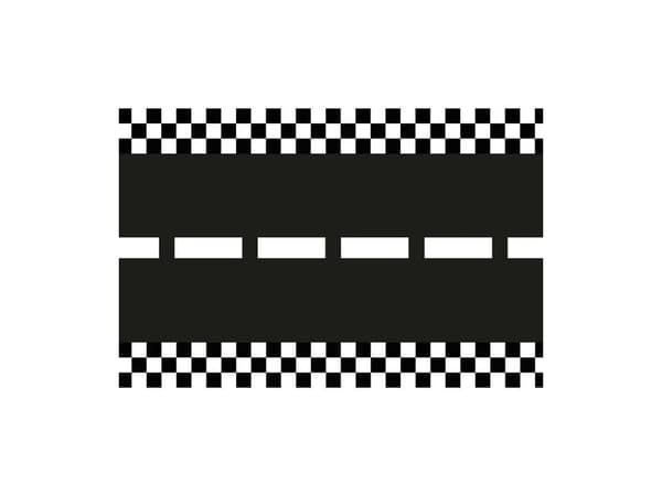 PartyDeco BF4, Rectangular, Black, White, Non woven fabric (TNT), 400 mm, 5000 mm, 1 pc(s)