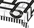 Pikkukuva 2 / 4: PartyDeco BF4, Rectangular, Black, White, Non woven fabric (TNT), 400 mm, 5000 mm, 1 pc(s)