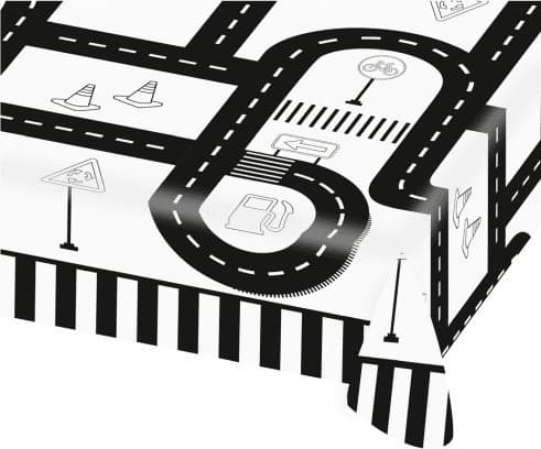 PartyDeco BF4, Rectangular, Black, White, Non woven fabric (TNT), 400 mm, 5000 mm, 1 pc(s)