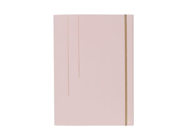 KOZO A4 elastisk pappmappe Dusty Pink - (6 stk.)