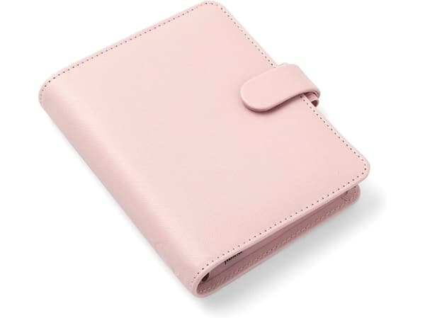 Filofax Saffiano System Calendar Pocket Blush