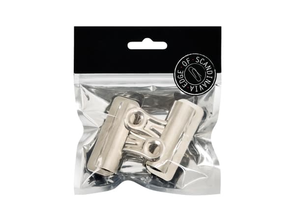 Edge of Scandinavia Bulldogklemme Med Magnet 50mm 2st Sølv - (6 stk.)