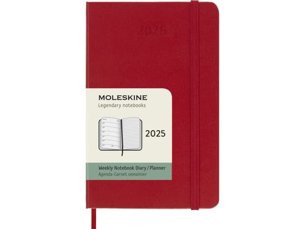 Classic Hard 12M Week Note Pocket Rød 2025