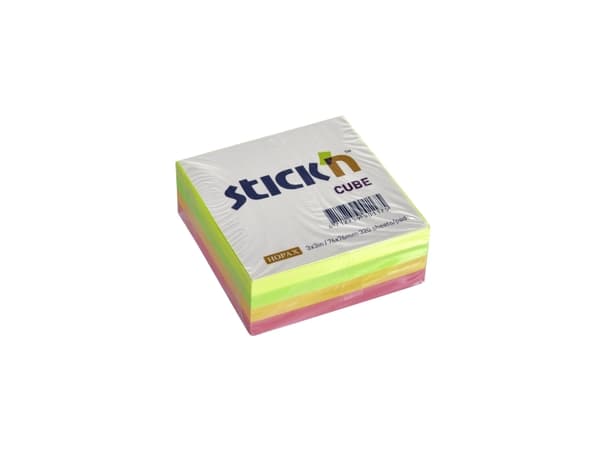 Notecube 76x76 320 ark assortert neon - (12 stk.)