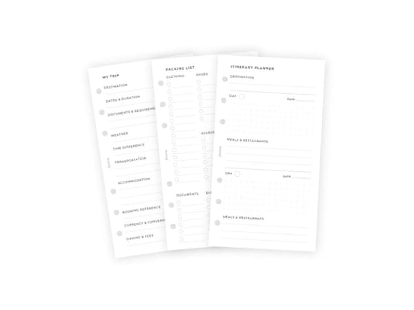 Filofax Rejseplanlægger Refill Personal