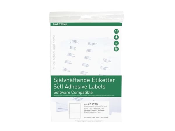 Kopia/Laser Etikett 25pk 199,6x289,118x220x5mm 0,245kg (25st) - (25 st.)