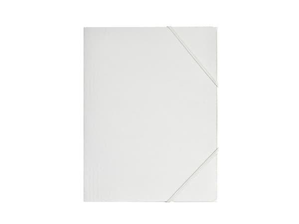 Elastikmappe Papp Hvid - (48 stk.)