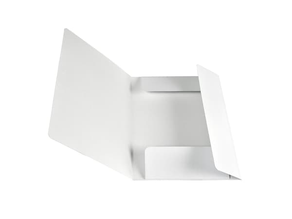 Elastikmappe Papp Hvid - (48 stk.)