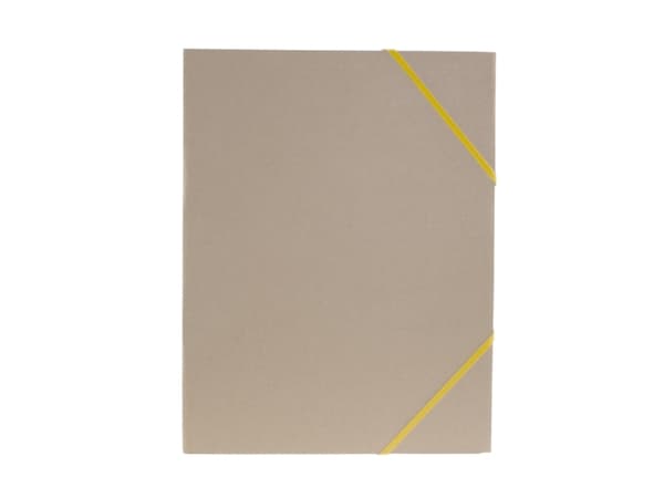MappA4m/elastisk kartong med 3 flikar Natur, Gul320x245x4mm 0,092kg (1stk) - (48 st)