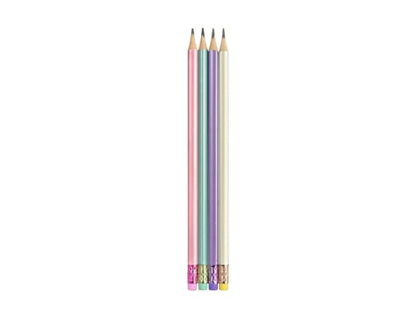 Blyanter Viskelæder 4 stk Pastel - (24 stk.)