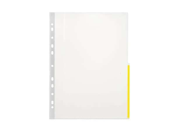 Signallomme A4 PP 120 Micron 100 Pakke Gul