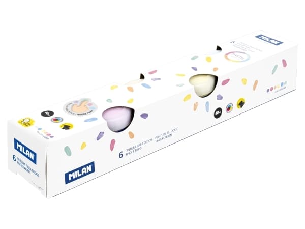 Milan Fingerfärg Pastell 40 ml 6-pack