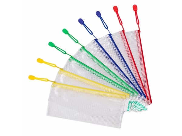 Vetoketjullinen säilytyspussi 250mm x 130mm 8 kpl valikoituja värejä