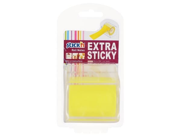 Note Roll Extra Sticky 50x10mtr, Gul Neon