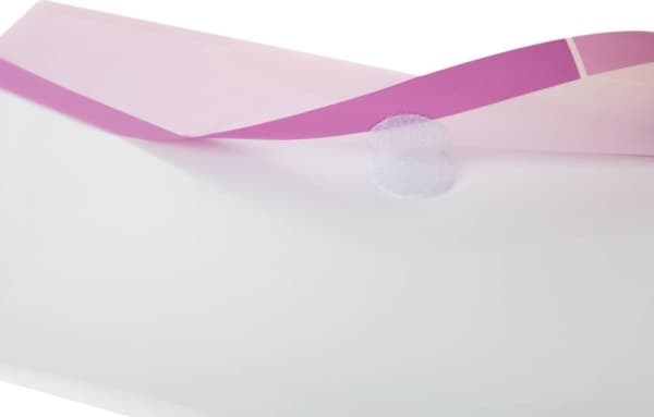 A4 Plastficka i pastellfärger med kardborreförslutning 6 st.