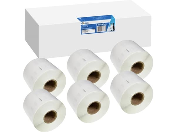 G&G Etiketter 54 x 101 mm 6 stk BM-D-G-99014-6 Adresseetiketter