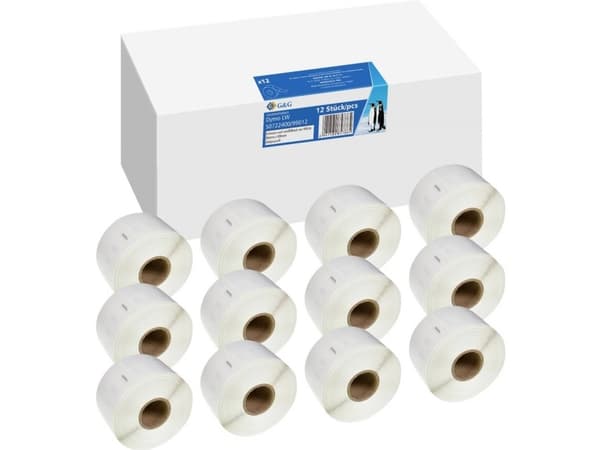G&G Etiketter 36 x 89 mm 12 stk BM-D-G-99012-12 Adresseetiketter