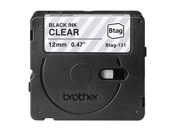 Brother BTAG-131 - Svart på blank - Rull (1,2 cm x 4 m) 1 kassett(er) hengeboks - merketape