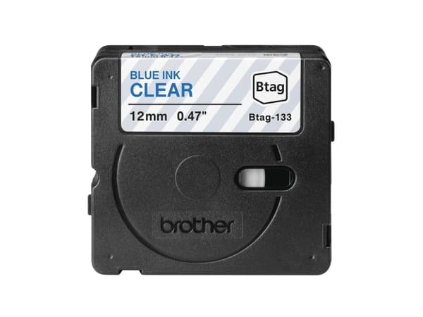 Brother BTAG-133, Sininen läpinäkyvällä, Brother, P-touch PT-N10, PT-N20, PT-N25BT, 1,2 cm, 4 m, 1 kpl