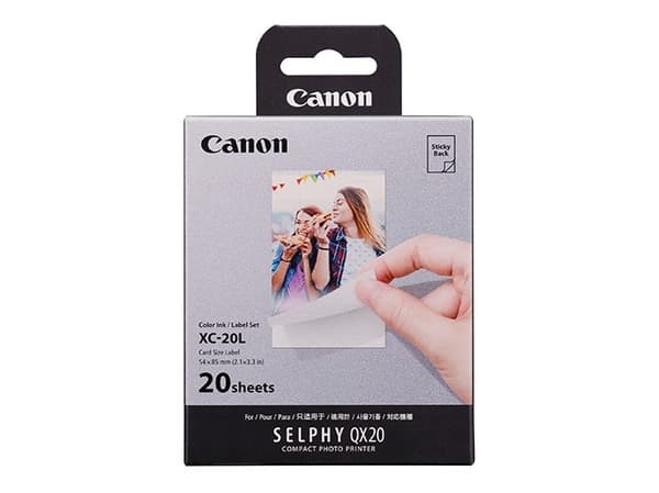 Canon SELPHY XC-20L - Farge (cyan, magenta, gul) - original - skrivebåndskassett og papirsett - for Canon SELPHY QX20