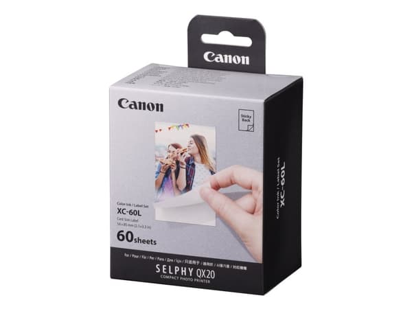 Canon SELPHY XC-60L Bulk Set - Farge (cyan, magenta, gul) - original - skrivebåndskassett og papirsett